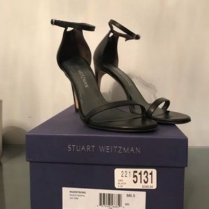 stuart weitzman strappy heel sandal pump black